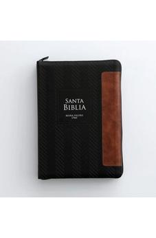 Image of Biblia RVR 1960 Letra Súper Gigante 095czti Geométrico Negro Café SÍmil Piel Canto Pintado