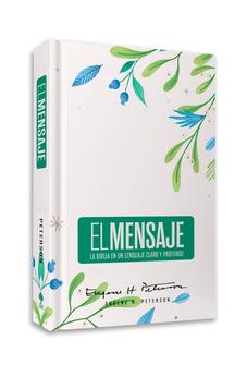 Biblia El Mensaje Verde Floral Tapa Dura