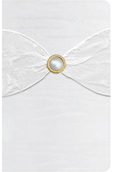 Biblia RVR 1960 Recuerdo de Boda Blanco y Dorado Símil Piel