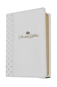 Image of Biblia NTV Manual Letra Grande con Filament Símil Piel Blanco Letra Roja
