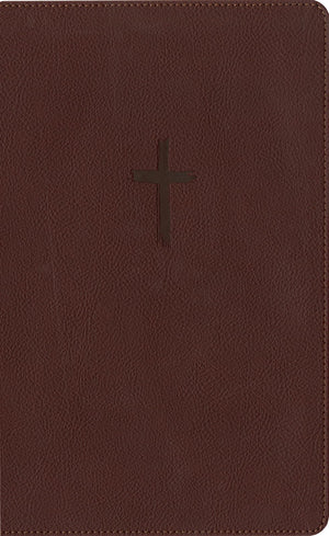 Biblia NTV Referencia Central Letra Grande con Filament Símil Piel Café Letra Roja