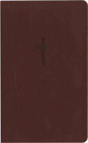 Biblia NTV Referencia Central Letra Grande con Filament Símil Piel Café Índice, Letra Roja