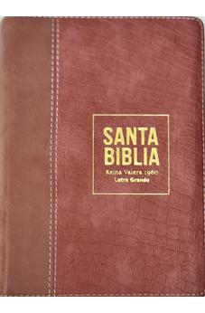 Image of Biblia RVR 1960 Compacta Letra Grande 11 puntos Símil Piel Piel Rosa Oscuro con Cierre y Índice