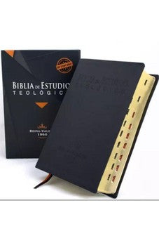 Biblia RVR 1960 de Estudio Teologico Cuero Legitimo Negro Índice