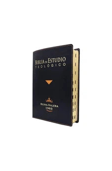 Biblia RVR 1960 de Estudio Teologico Piel Fabricada Negro con Índice