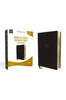 Biblia RVR 1960 del Ministro Letra Gigante Piel Negro Palabras de Jesús en Rojo Comfort Print