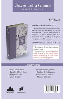 Image of Biblia RVR 1960 Letra Grande Tamaño Manual Símil Piel Lila