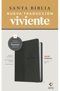 Image of Biblia NTV Valor Prémium con Filament Símil Piel Gris