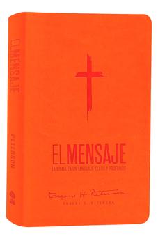 Image of Biblia El Mensaje Anaranjado Piel Imitación