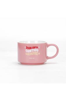 Pack Taza 12 OZ + Llavero de Caucho Colección Primor Dios está Contigo Siempre