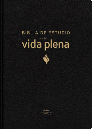 Biblia RVR 1960 de Estudio de la Vida Plena Piel Fabricada Negro