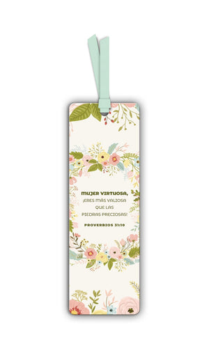 Marcador de Libro con Ribbon Mujer Virtuosa