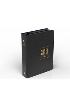 Biblia RVR 1960 Compacta Letra Grande 11 puntos Símil Piel Piel Negro con Cierre y Índice