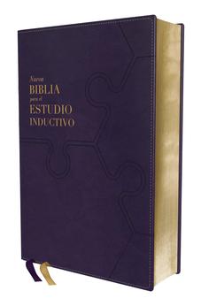 Biblia NBLA para el Estudio Inductivo Piel  Interior a dos Colores Morado Comfort Print