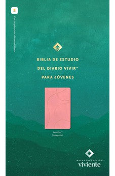 Image of Biblia NTV de Estudio Diario Vivir para Jóvenes Rosa Pastel Símil Piel