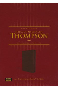 Biblia RVR 1977 Referencia Thompson Piel Café con Índice con Cierre