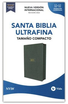 Biblia NVI Compacta Verde Símil Piel con Cierre