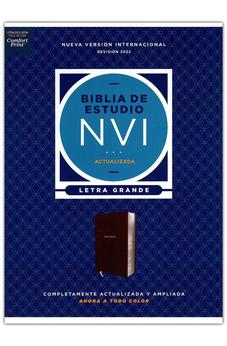 Biblia NVI de Estudio Letra Grande Café Símil Piel