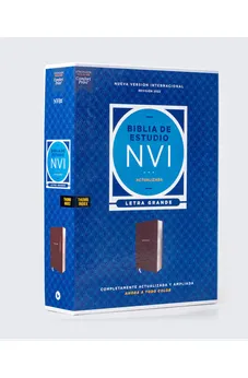 Biblia NVI de Estudio Letra Grande Café Símil Piel con Índice