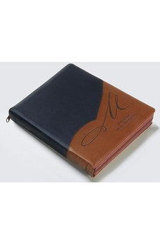 Biblia RVR 1960 de Estudio Macarthur Letra Grande Leathersoft Café con Índice con Cierre