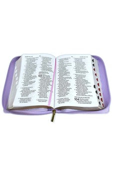 Image of Biblia RVR 1960 Letra Gigante Símil Piel Violeta con Índice con Cierre