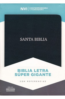 Image of Biblia NVI Letra Súper Gigante Piel Negro con Índice