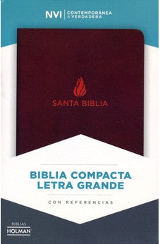 Image of Biblia NVI Compacta Letra Grande Marrón Piel Fabricada