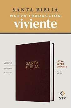 Biblia NTV Letra Súper Gigante Piel Vino