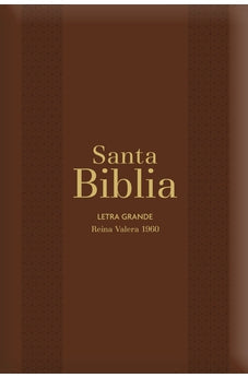 Biblia RVR 1960 Letra Grande Tamaño Manual Marrón con Cierre con Índice