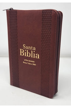 Image of Biblia RVR 1960 Letra Grande Tamaño Manual Marrón con Cierre con Índice