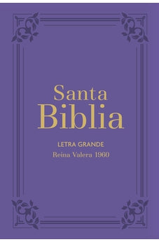 Biblia RVR 1960 Letra Grande Tamaño Manual Lila con Cierre con Índice