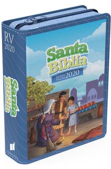 Biblia RVR 2020 para Niños Azul Vinilo con Cierre