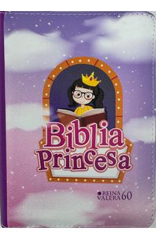 Image of Biblia RVR 1960 Compacta para Niñas Princesa Vinilo con Cierre