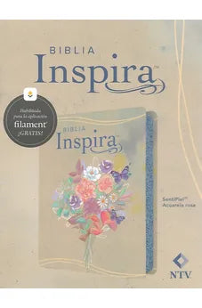 Biblia NTV Inspira con Filament Símil Piel Acuarela Rosa