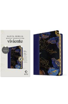 Image of Biblia NTV Manual Letra Grande con Filament Símil Piel Azul Oscuro Índice Letra Roja