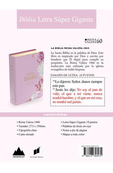 Image of Biblia RVR 1960 Letra Súper Gigante Símil Piel Rosa Claro