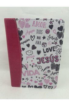 Biblia RVR 1960 Bolsillo Símil Piel Rosa con Índice