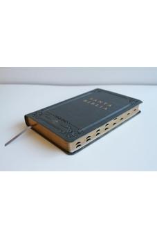 Image of Biblia RVR 1960 Letra Grande Tamaño Manual Grís Símil Piel con Índice