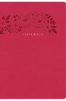 Biblia RVR 1960 Letra Súper Gigante Floral Símil Piel
