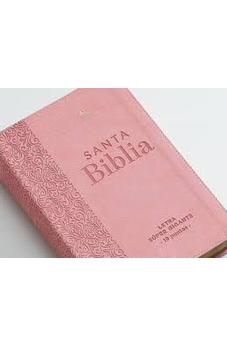 Image of Biblia RVR 1960 Letra Súper GiganteTapa dura Rosa Manual