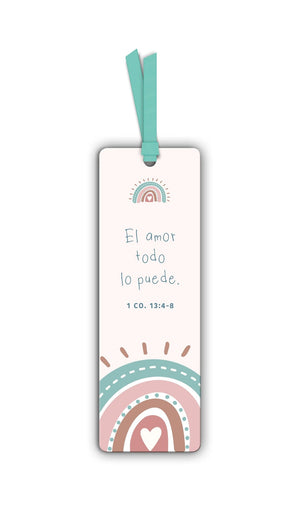 Marcador de Libro con Ribbon El Amor Todo lo Puede