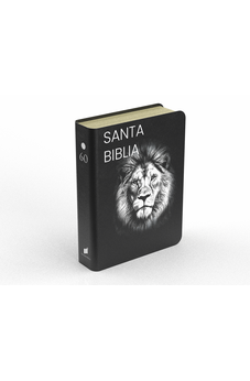 Biblia RVR 1960 Compacta Letra Grande 11 puntos Símil Piel Negro León Grafity