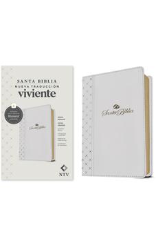 Image of Biblia NTV Manual Letra Grande con Filament Símil Piel Blanco Letra Roja