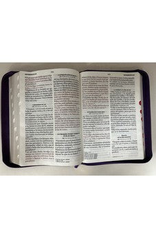 Image of Biblia RVR 1960 Letra Súper Gigante Tricolor Lila Morado Negro Símil Piel con Índice con Cierre