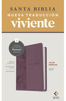 Image of Biblia NTV Valor Prémium con Filament Símil Piel Púrpura