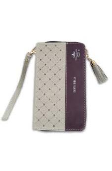 Image of Biblia RVR 1960 Chequera Crema Café Símil Piel con Cierre