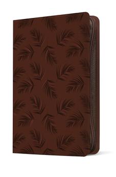 Image of Biblia NTV Ultrafina  Letra Grande con Filament Símil Piel Palmera Café Índice Letra Roja Cierre