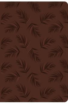 Image of Biblia NTV Ultrafina  Letra Grande con Filament Símil Piel Palmera Café Índice Letra Roja Cierre