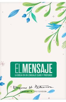 Biblia El Mensaje Verde Floral Tapa Dura