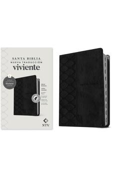 Biblia NTV Letra Grande Tamaño Manual con Filament Símil Piel Negro Índice Letra Roja